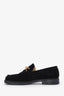 Mocassins Gucci en daim noir à détail bambou, pointure 36,5