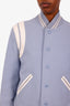 Saint Laurent Blue Wool-Blend Varsity 'Teddy' Jacket Size 36