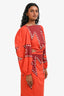 Johanna Ortiz Orange Cotton Long Sleeve Cut-Out Sundress Size 2