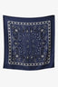 Sandro Blue Silk Paisley Print 65