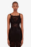 Paco Rabanne Black Lace Sheer Camisole Top Size 36
