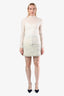 Sandro Denim Tweed Fray Hem Mini Skirt Size 36