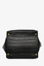 Celine Vintage Croc Embossed Luggage Phantom Tote