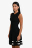 Alexander McQueen Black/White Bondage Midi Dress Size XS