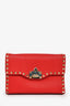 Valentino Red Leather Rockstud Flap Crossbody Bag
