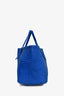 Bottega Veneta Blue Intrecciato Leather 'Cesta' Shoulder Bag
