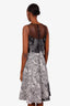 Teri Jon Black/White Lace Patterned Midi Dress Size 6