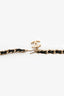 Pre-loved Chanel™ 2004 Black/Gold Leather Interwoven CC Chain Belt