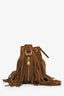 Saint Laurent Brown Suede Fringe Small Emmanuelle Bucket Bag