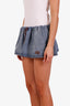 Miu Miu Blue Denim Logo Mini Skirt Size 38