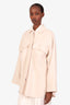 Toteme Cream Wool Oversized Shirt Jacket Size S