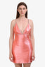 Area Pink Shimmery Crystal Embellishment Mini Dress Size M