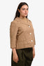 Marni Brown Cotton Linen Button Jacket Size 44