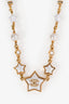 Pre-loved Chanel™ 2024 Gold Tone Resin and Strass CC Star Necklace
