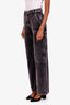 T By Alexander Wang Grey Velour Utility Straight Leg Pants Size 2