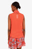 Sandro Orange Lace Sleeveless Cotton Button Down Estimated Size S