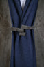 Fabiana Filippi Blue Wool/Grey Leather Cardigan Size S