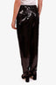 Balmain Black Sequin Straight Leg Pants Size 36