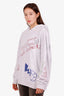 We11done Grey Graffiti Print Hoodie Size L