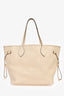 Louis Vuitton Cream Empreinte Leather Neverfull MM Tote with Pouch