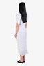 Frame White/Black Polka Dot Gathered Dress Size S