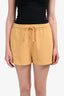 Gucci x The North Face Yellow Cotton Logo Shorts Size M