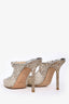 Jimmy Choo Silver Glitter Bing 100 Heels Size 36