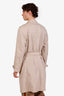 Hugo Boss Beige Cotton Breasted Trench Coat Size M Men's