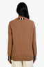 Burberry Brown Cashmere Trim Detailed Sweater Size S