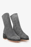 Guidi Grey Suede Stag Reverse Ankle Boots Size 36