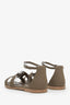 Hermès Etoupe Epsom Leather Santorini Sandal Size 36.5