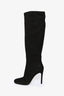 Prada Black Suede High Boots Size 37