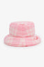 Miu Miu Pink/White Virgin Wool Patterned Bucket Hat Size M