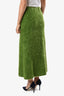 Lisa Yang Green Brushed Cashmere Midi Skirt Size 1