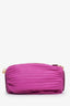 Loewe Fuchsia Lambskin Pleated Bracelet Pouch Shoulder Bag