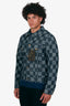 Louis Vuitton 2023 Navy Denim Distorted Damier Trucker Jacket Size 48 Men's
