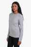 Brunello Cucinelli Grey Heather Cashmere Silk Boatneck Top Size XS