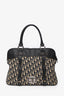 Christian Dior 2006 Canvas Leather Blue Oblique 'Trotter' Bag