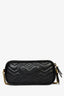 Gucci Black Leather GG Marmont Mini Crossbody Bag