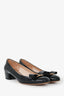 Salvatore Ferragamo Black Patent Leather Vara Pumps