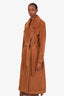 Sentaler Camel Wool Alpaca Blend Wrap Coat Size M
