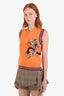Marni Orange Wool Jacquard Dragon Graphic 'Dragon Intarsia' Knit Vest Size 42
