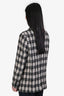 Anine Bing Cream/Black Houndstooth Cotton Blend Jacket Size S