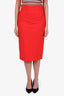 Versace Red Double-Zip Pencil Skirt Size 44