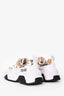 Versace Jeans Couture White and Gold Baroque Print Runners Size 37