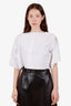 Mugler White Cotton Short Sleeve Top Size 40