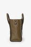 Celine Olive Green Leather Nano Luggage Bag With Strap