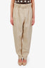 Acne Studios Beige Linen Paperbag Waist Trousers Size 38
