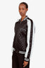 Versace Black Cotton Logo Zip Up Bomber Jacket Size 48