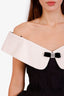 Shushu Tong Black/White Off the Shoulder Mini Dress Size 10 UK